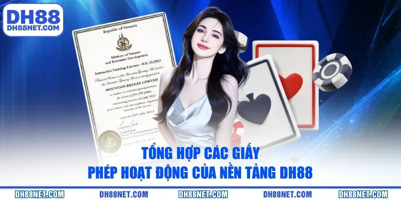 Tổng hợp các giấy phép hoạt động của nền tảng DH88